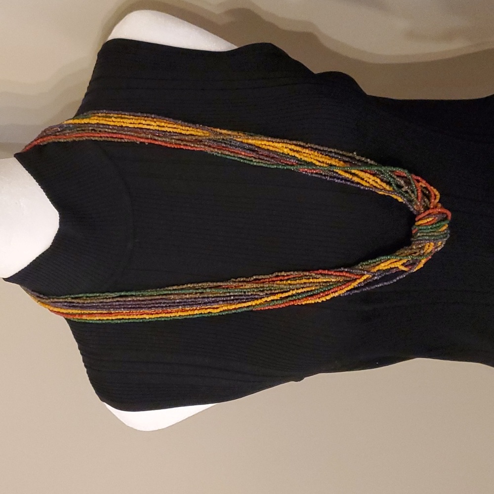 VINTAGE Multi-Color Seed Bead Necklace